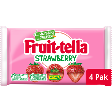 Fruittella Strawberry Vegan 4-pack - JUMBO