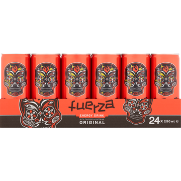 Fuerza Energy Drink met Taurine & Cafeïne Original - Tray - 24 x 250 ML - JUMBO