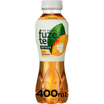 Fuze Tea Infused Peach-Elderflower with Black Tea No Sugar - JUMBO