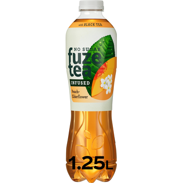 Fuze Tea Infused Peach-Elderflower with Black Tea No Sugar - JUMBO