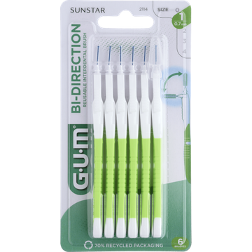 GUM® BI-DIRECTION Ragers 0.7 mm 6 Stuks - JUMBO