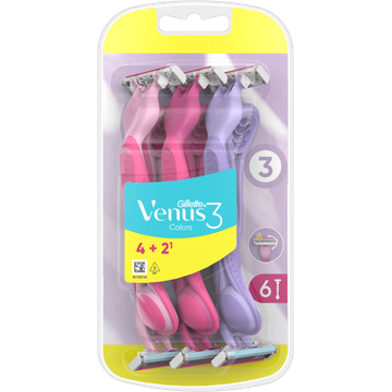 Gillette Venus 3 Colors Scheermesjes x6 - JUMBO