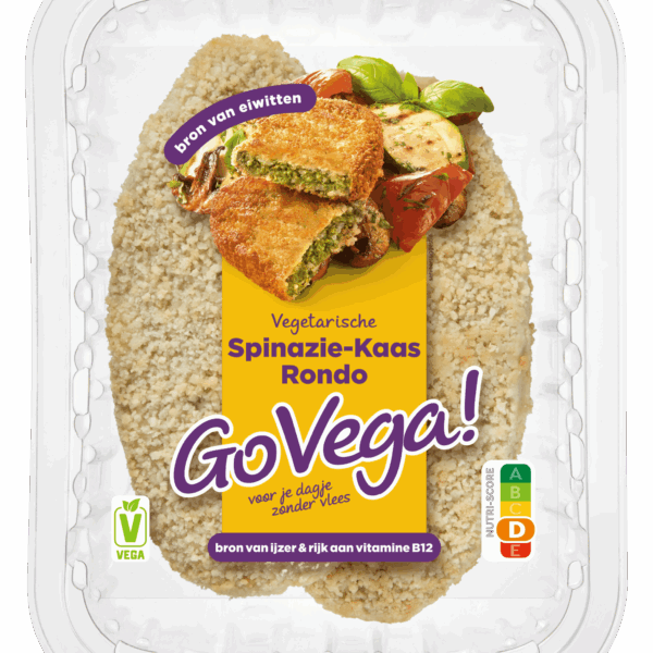 Go Vega Vegetarische Spinazie-Kaas Rondo - PLUS