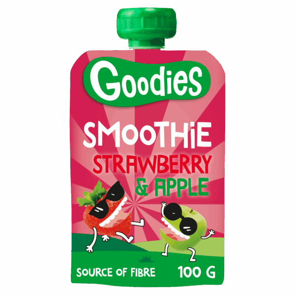 Goodies Knijpfruit Smoothie Aardbei en Appel - PLUS
