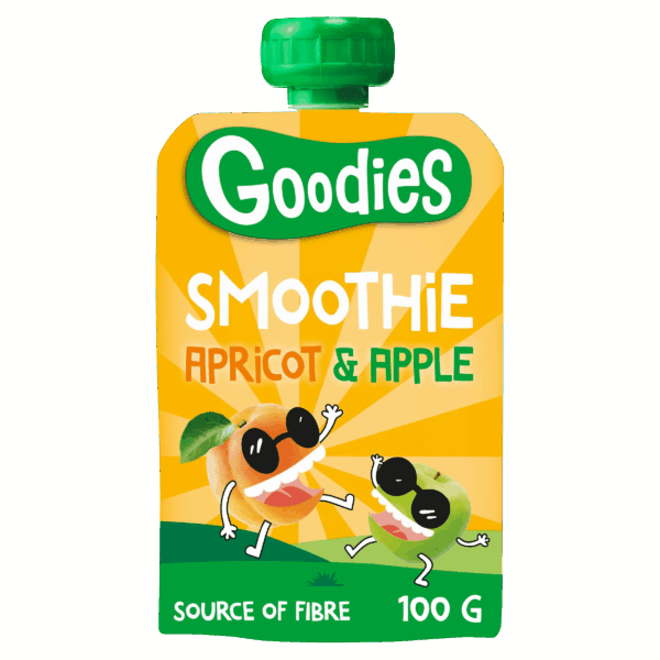Goodies Knijpfruit Smoothie Abrikoos en Appel - PLUS