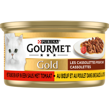 Gourmet Gold Cassolettes Kattenvoer nat met Rund en Kip - JUMBO