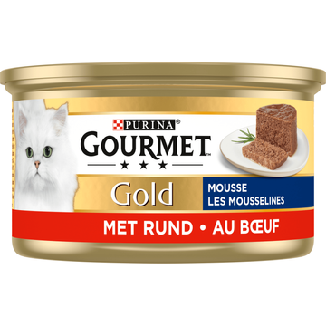 Gourmet Gold Mousse Kattenvoer nat met Rund - JUMBO