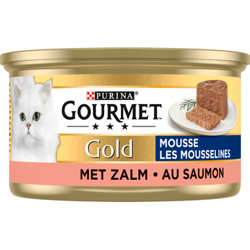 Gourmet Gold Mousse Kattenvoer nat met Zalm - JUMBO