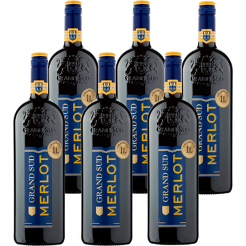 Grand Sud - Merlot - 6 x 1 L - zonder doos - JUMBO