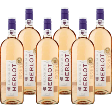 Grand Sud - Merlot Rosé - 6 x 1L - zonder doos - JUMBO