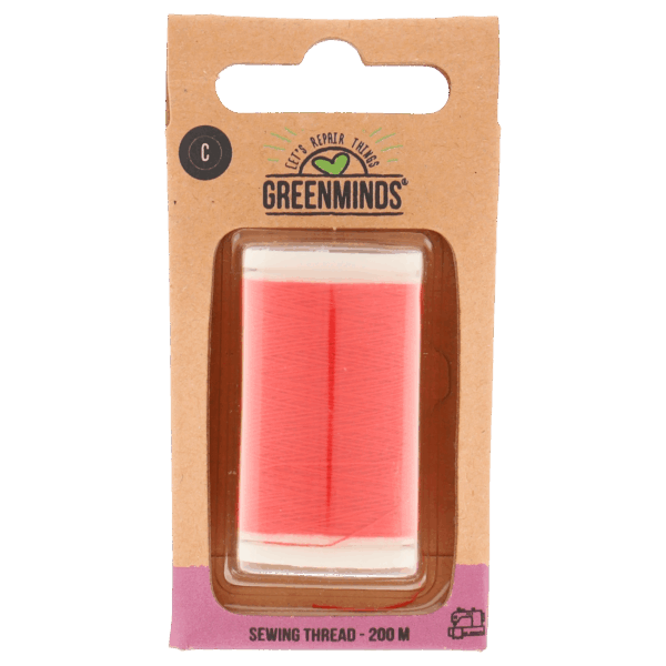 Greenminds Garen 100% polyester rood 200m - PLUS