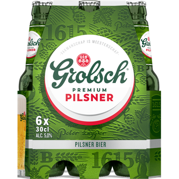 Grolsch - Pils - Fles - 6 x 300ML - JUMBO