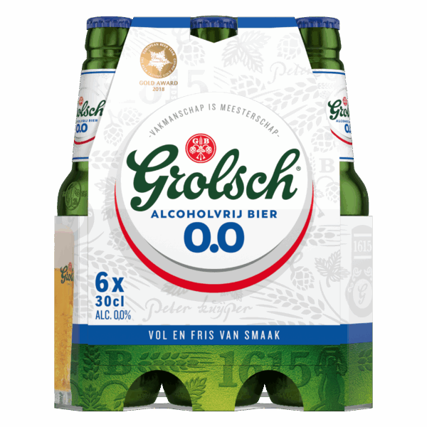 Grolsch Premium Pilsner Bier Fles 0.0 - PLUS