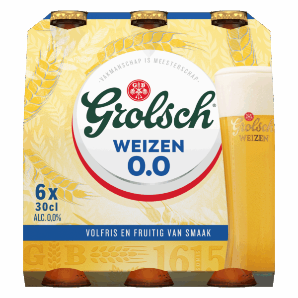 Grolsch Weizen 0.0 fles - PLUS