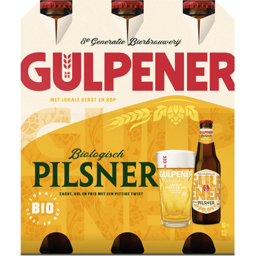 Gulpener - Pils - BIO - Fles - 6 x 300ML - JUMBO