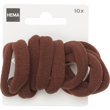 HEMA Badstof Elastieken Bruin 10 Stuks - JUMBO