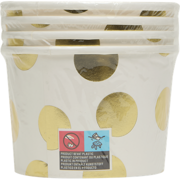 HEMA Bakjes Gouden Stip 4 Stuks - JUMBO