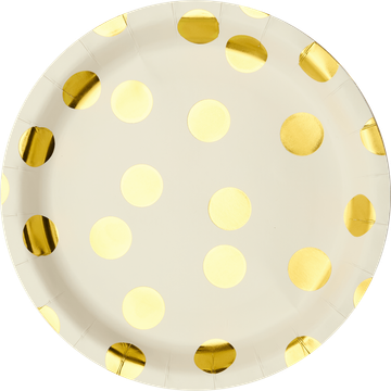 HEMA Bord Papier Groot Gold Dot 8 Stuks - JUMBO