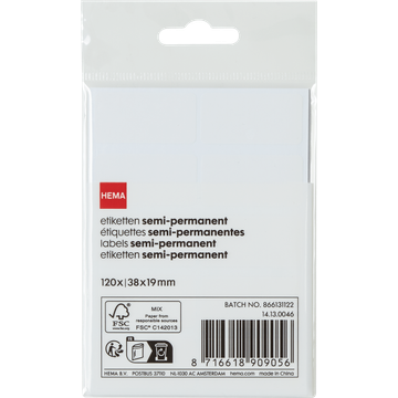 HEMA Etiketten 120 Stuks - JUMBO