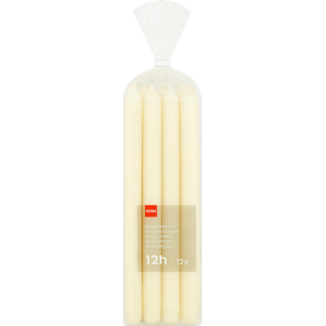 HEMA Lange Kaarsen 12 Stuks Ivoor - JUMBO