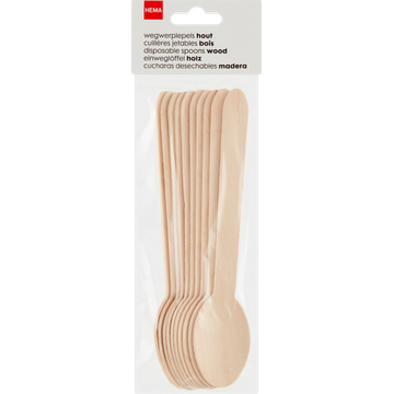 HEMA Lepels Hout - 10 Stuks - JUMBO