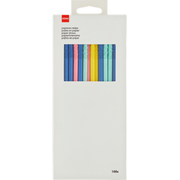 HEMA Papieren Rietjes 100 Stuks - JUMBO