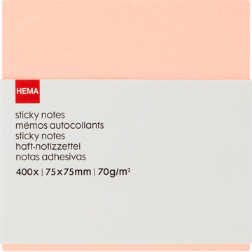 HEMA Sticky Notes 75 x 75 mm 400 Stuks - JUMBO