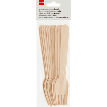 HEMA Vorken Hout - 10 stuks - JUMBO