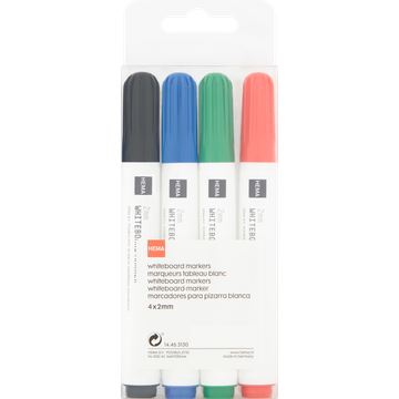 HEMA Whiteboard Marker 2 mm 4 Stuks - JUMBO