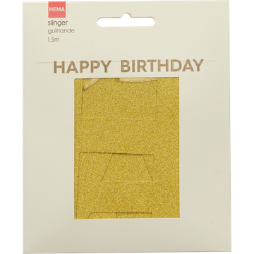 HEMA slinger happy birthday glitter - JUMBO