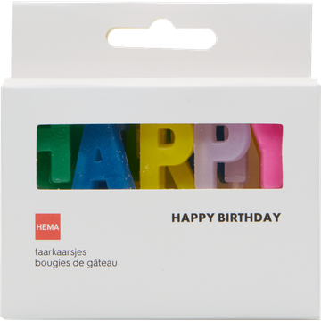 HEMA taartkaarsjes Happy Birthday Multicolour - JUMBO