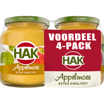 Hak Appelmoes Voordeel Pack 4 x 355 g - JUMBO