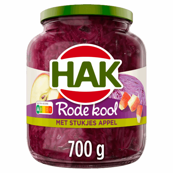 Hak Rode kool met stukjes appel - PLUS