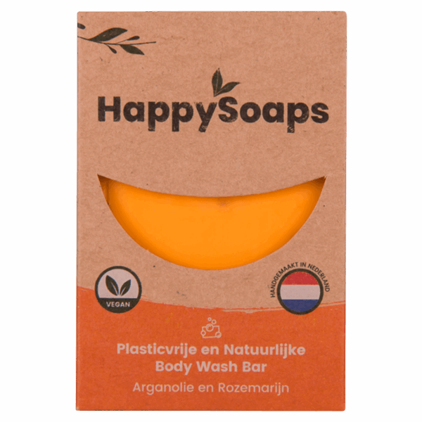 HappySoaps Arganolie en rozemarijn body bar - PLUS