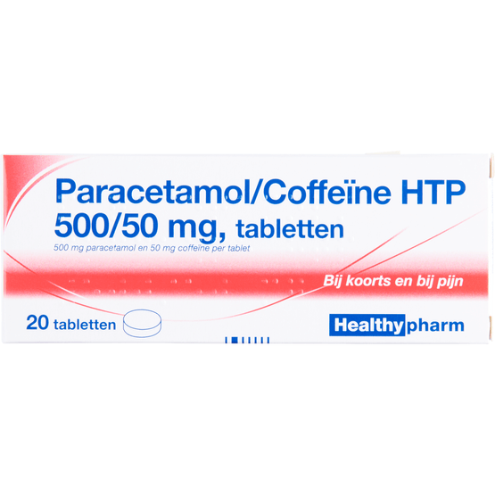 Healthypharm Paracetamol coffeïne 500/50mg - Dirk