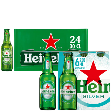 Heineken - Krat en Heineken Silver - 6 x 250ML - JUMBO