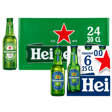 Heineken - Pils + 0.0% Alcoholvrij - Kratten - JUMBO