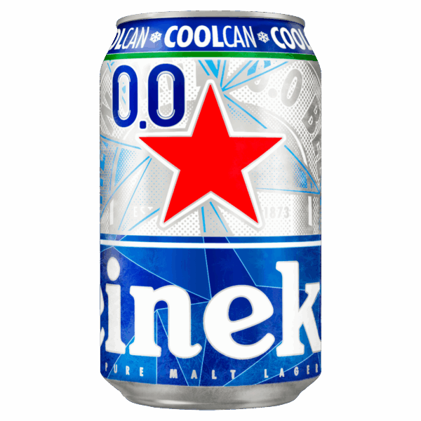 Heineken Premium Pilsener 0.0 Coolcan Blik - PLUS