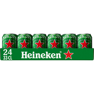 Heineken Premium Pilsener Bier Blik 24 x 330ml Tray - JUMBO