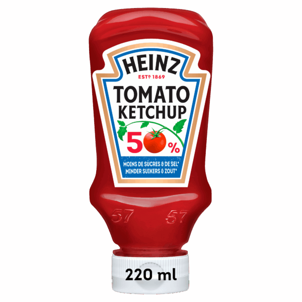 Heinz Ketchup 50% minder suikers en zout - PLUS