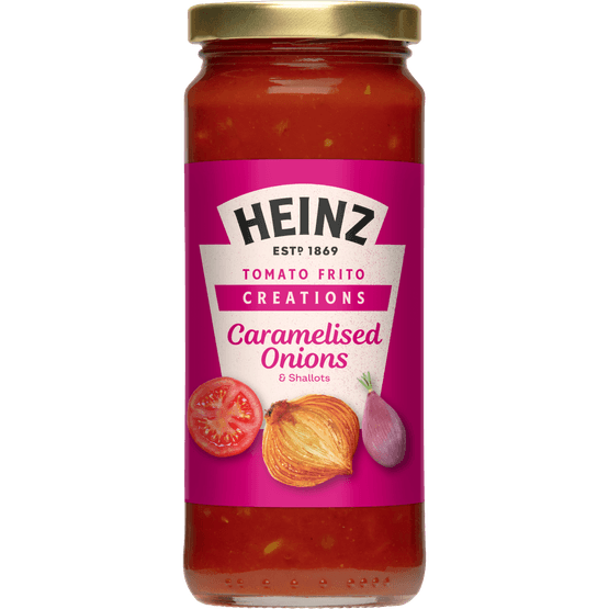 Heinz Tomato Frito Creations met gekarameliseerde uien & sjalotten - Dirk