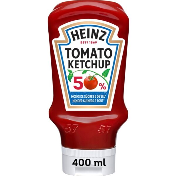 Heinz Tomato Ketchup 50% Minder Suikers en Zout - Albert Heijn