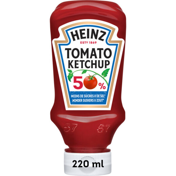 Heinz Tomato Ketchup 50% Minder Suikers en Zout - Albert Heijn