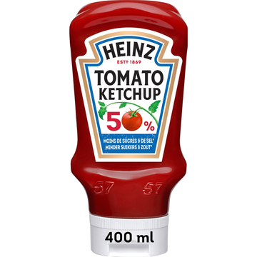 Heinz Tomato Ketchup 50% Minder Suikers en Zout - JUMBO