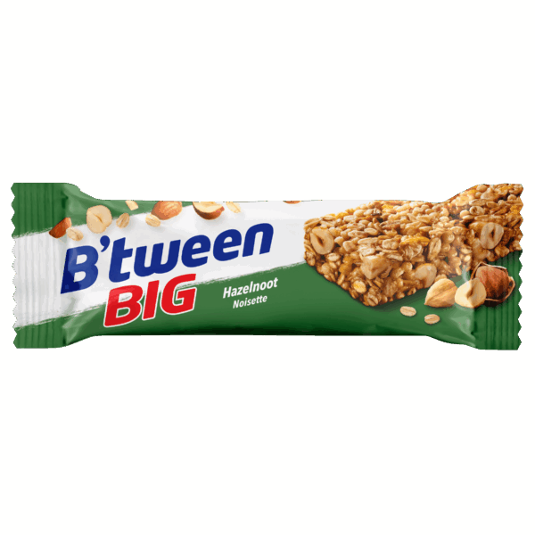 Hero B'tween BIG Mueslireep hazelnoot - PLUS