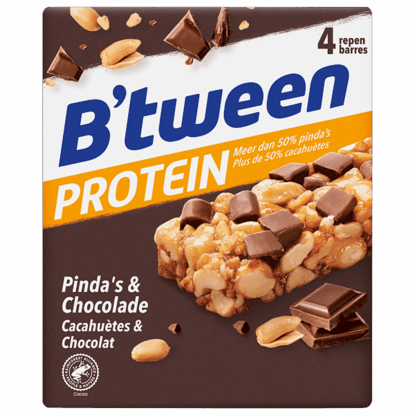 Hero B'tween Proteinreep Pinda Chocolade - PLUS