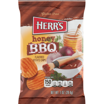 Herr's Honey BBQ Flavored Potato Chips - JUMBO