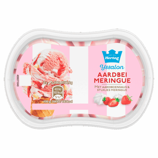 Hertog Aardbeien Merengue IJs - PLUS