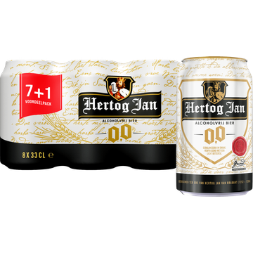 Hertog Jan 0.0% Alcoholvrij bier - Blik - 7+1 - 330ML - JUMBO