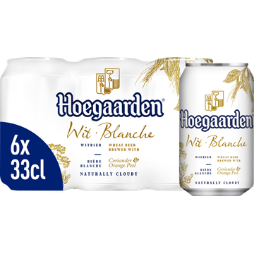 Hoegaarden - Wit - Blik - 6 x 330ML - JUMBO